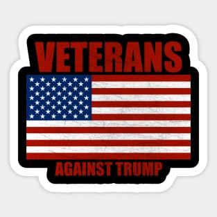 Grunge Veterans Against Trump Graphic Art Sticker